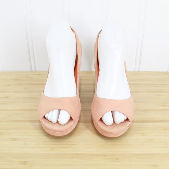 COLE HAAN Peep Toe Wedge Pump Heels Shoes 8.5 B - Picture 5 of 9